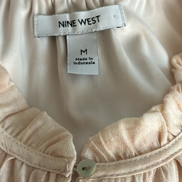 NINE WEST Blouson Mini‎ Dress Pink
Ruffle Smocked Waist sz S Cottagecore Flowy - Picture 5 of 8